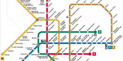 Tàu điện ngầm bản đồ Đài bắc 2016