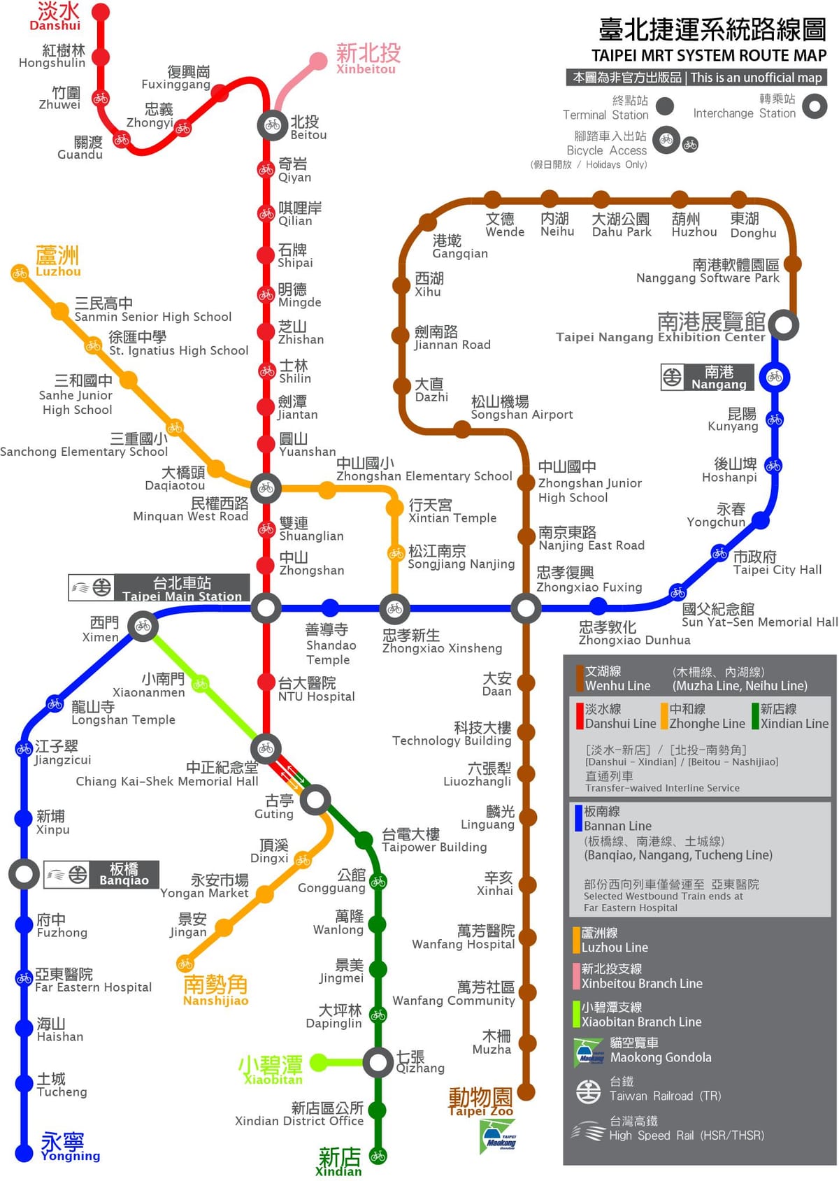 thsr Đài bắc bản đồ trạm