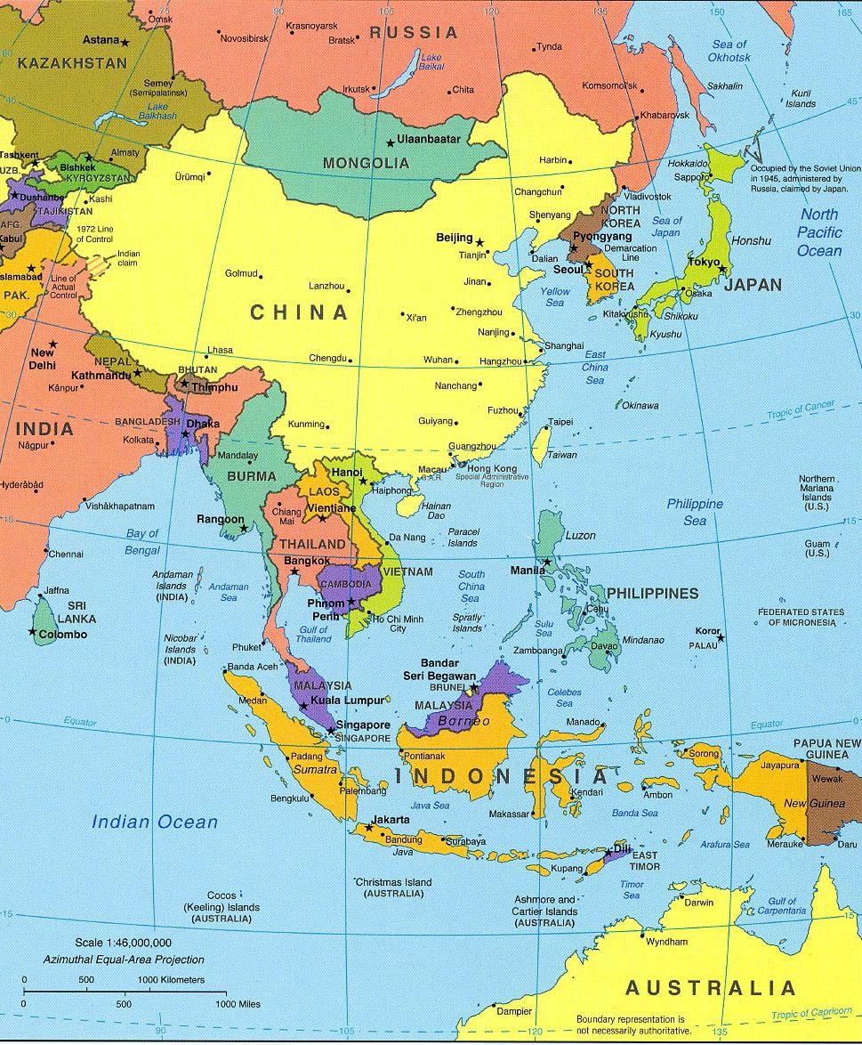 Đài bắc vị trí trên bản đồ thế giới