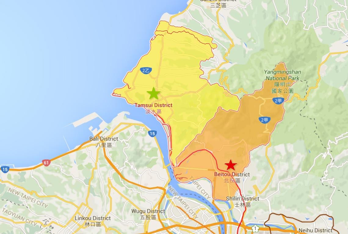 bản đồ của tamsui