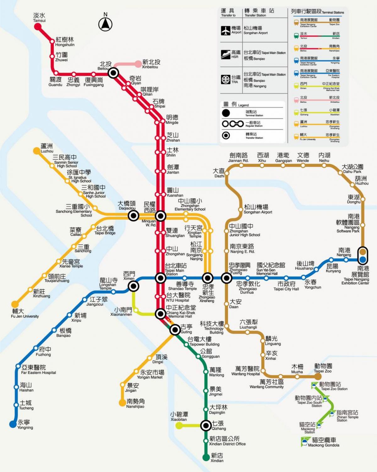 bản đồ của Đài bắc giá vé tàu điện ngầm 