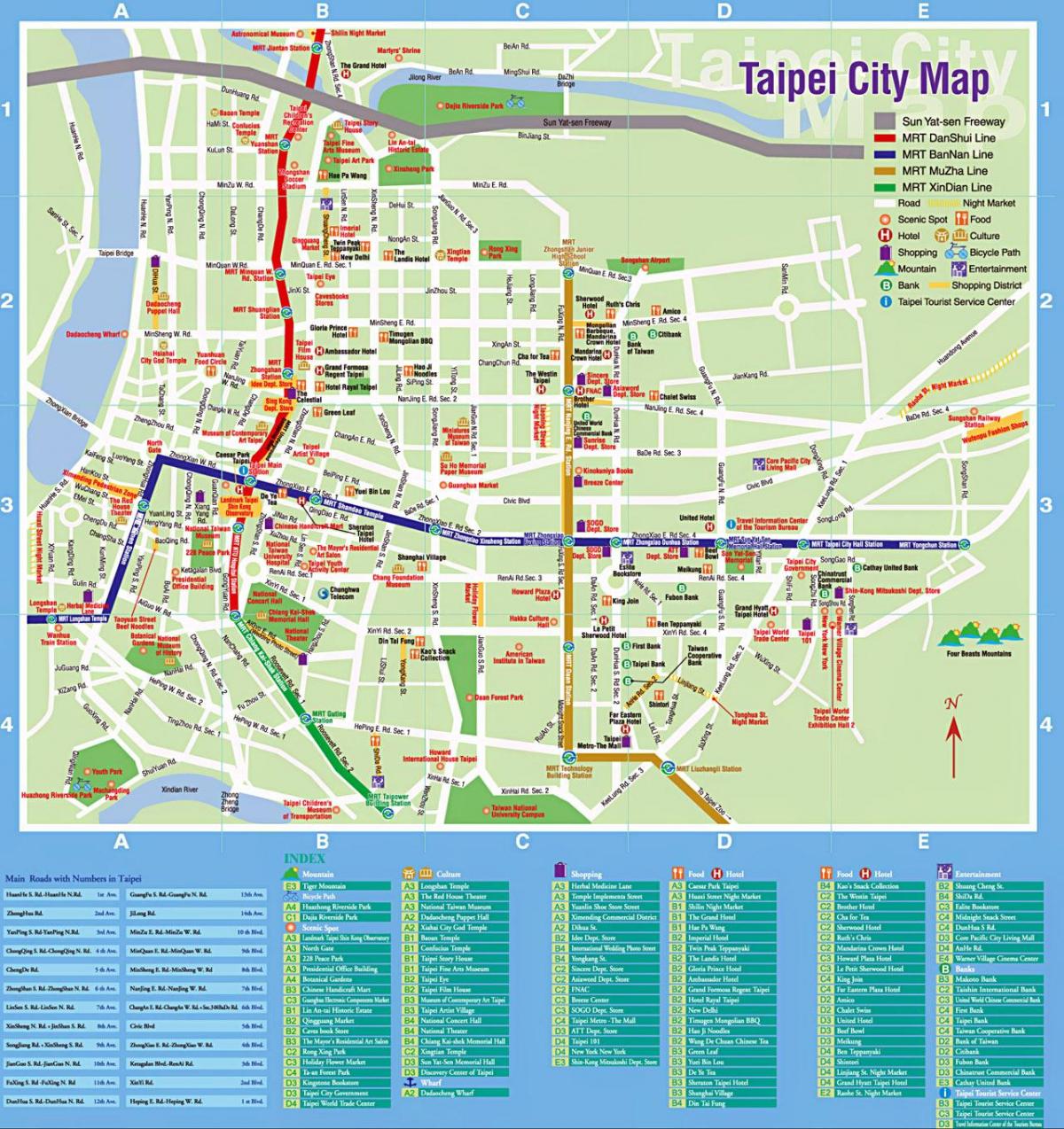 bản đồ của Đài bắc thành phố