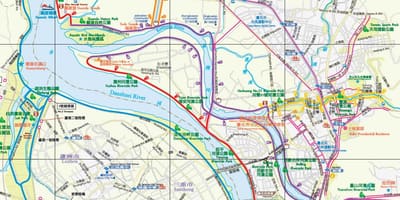 Bản đồ của Đài bắc đường xe đạp
