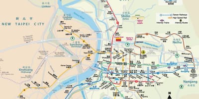 Đài bắc ga xe lửa chính bản đồ