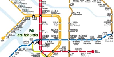 Đài bắc ga xe lửa chính bản đồ